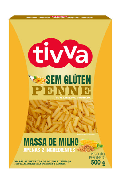 Tivva PENNE PASTA FLEXSEED GLUTEN FREE 500gm تيفا مكرونة بيني بذر الكتان خالي...