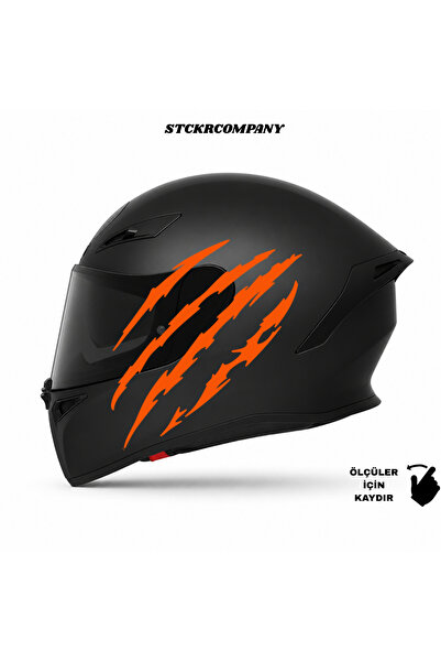 STCKRCO Pençe Kask Sticker – Motor Kaskı İçin Premium Pençe Sticker - Motor S...