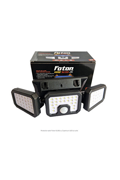 FOTON Proiector solar SL15S cu 3 panouri LED