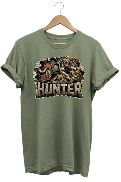 WİDİ Unisex Basset Hound Printed T-Shirt - Hunter Dogs Series Crew Neck Cotto...