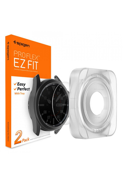 Spigen GLAS.tR EZ FIT Samsung Galaxy Watch 3 (45mm) Комплект от 2 броя прозра...