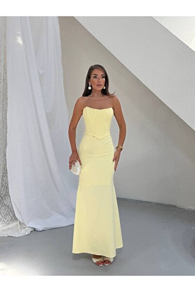 MAXMOOR CAMELLİ Maxi Elbise 1378 - Sarı