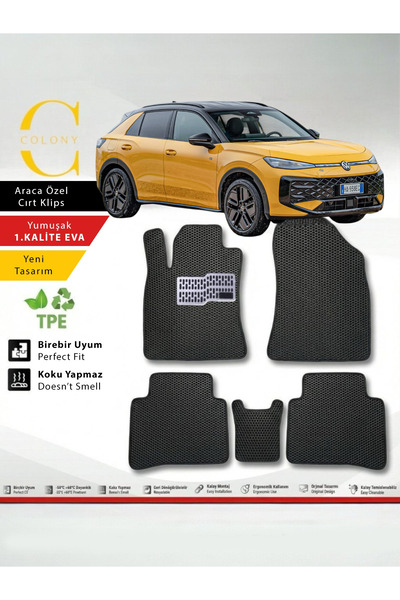 COLONY Volkswagen T-Roc 2026+ Hücreli Premium 1.Kalite Eva Paspas Seti Paspas...