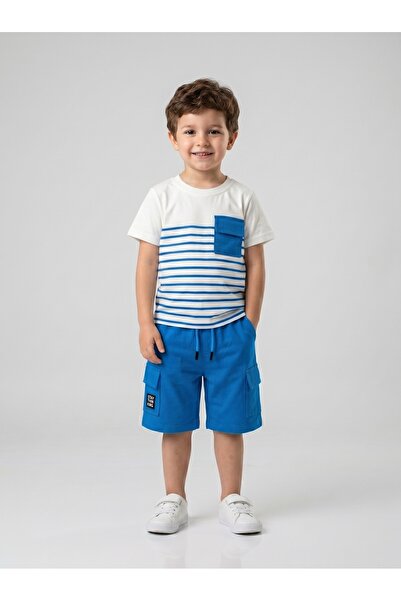 yavrucak life Boy's Positive Printed Pocketed 2-Piece Combed Cotton Set