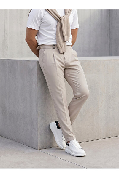 BASEL.CO New Season Pleated Old Money Fabric Trousers