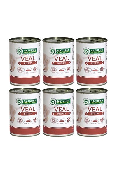Nature's Protection Carne de vițel pentru căței 6x400g