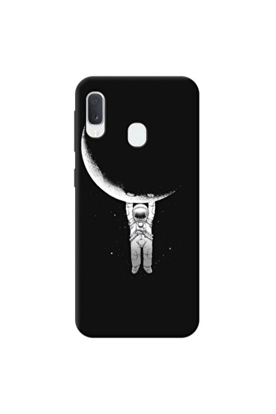 Other Samsung A20E Swinging on the moon Transparent Silicone TPU Θήκη