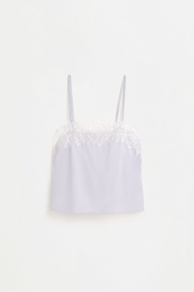 LEFTIES Saten dantel top