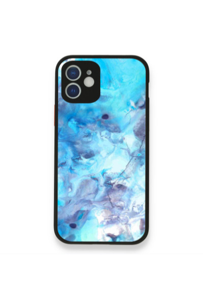 Other Apple iPhone 12 Marble Clouds Black Glossy Θήκη