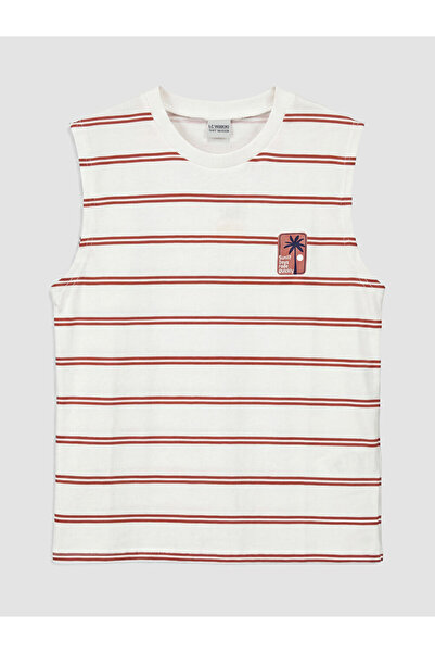 LC Waikiki Rmz Gi̇yi̇m Farkiyla Striped Printed Boys' Undershirt