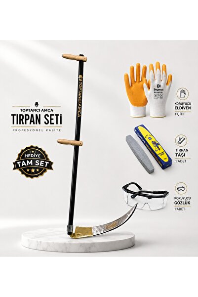 Toptancı Amca 4LÜ SET ! Tırpan Ot Biçme Tırpanı Profesyonel Bahçe Tarla Çayır...