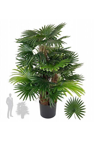 Roberto Rossi Palmier artificial H130cm Chamaerops humilis cu 38 frunze