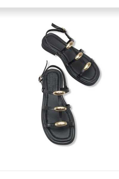 DN2S Women's Sandals with Gold Accessories