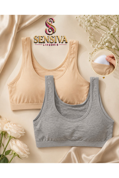 sensiva lingerie Set of 2 Thick Strap Bustiers - with Removable Pads - Wire-F...