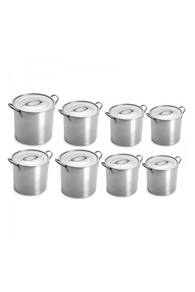 GRÜNBERG Set of 8 Stainless Steel Pots Grunberg SP8, 8 pieces, stainless stee...