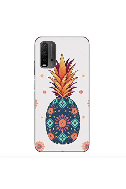 OEM Θήκη συμβατή με Xiaomi Redmi 9T Σιλικόνης TPU με σχέδιο Φλοράλ Ανανά