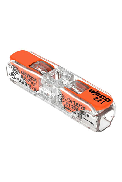 WAGO Line tap connector, 2 wires, max. 4 mm² (60 pcs.) - 221-2411