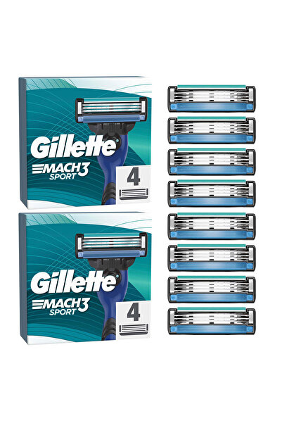 Gillette Lame de ras de rezervă Mach3 Sport 4 bucăți x2