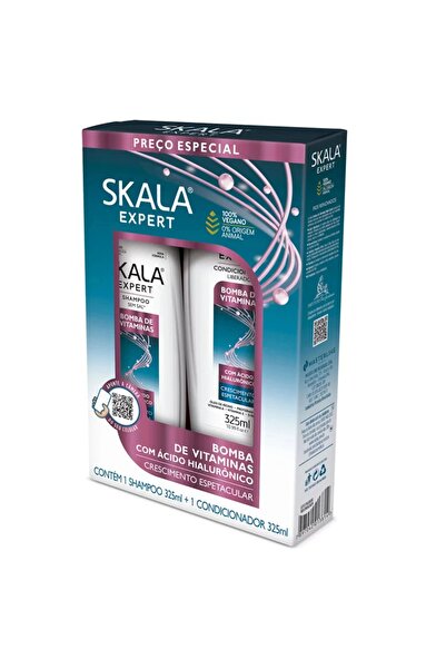 skala brasil Skala Shampoo + Conditioner Set with Vitamins and Hyaluronic Aci...