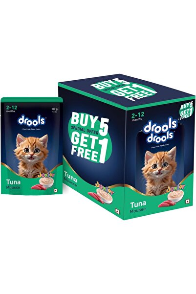 Drools Tuna Mousse Kitten (80gm x 6) | Rich in Protein, Promotes Hydration & ...