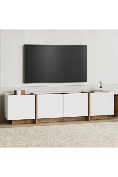 Rani Mobilya Rani Home Tv Ünitesi Beyaz - Atlantik Çam 180Cm AA-5327