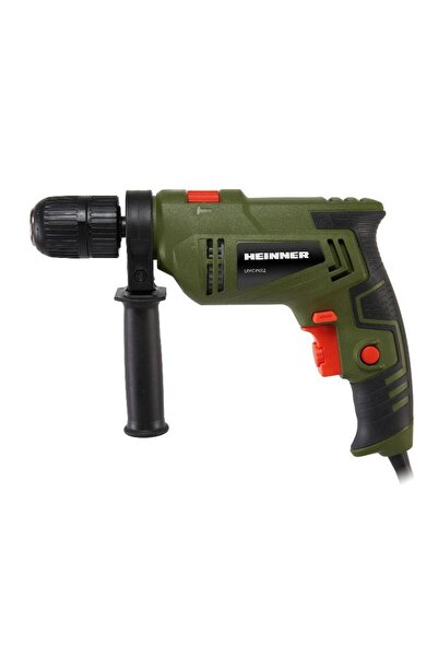 Heinner UMGP012 Hammer Drill 550W, 3000 RPM, 13 mm Keyless Chuck, Black/Green