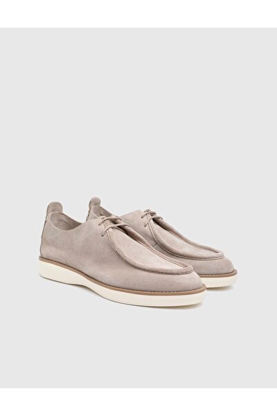 İLVİ Elric Genuine Suede Leather Beige Men's Oxford Shoes
