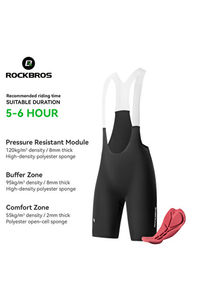 Choice شورت ركوب الدراجات الصيفي من ROCKBROS مقاس 2XL (EUR XL) 20220013 خفيف ...