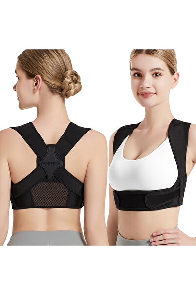 Choice1 مصحح وضعية الظهر NEENCA أسود مقاس L/XL، دعامة كتف قابلة للتعديل لدعم ...