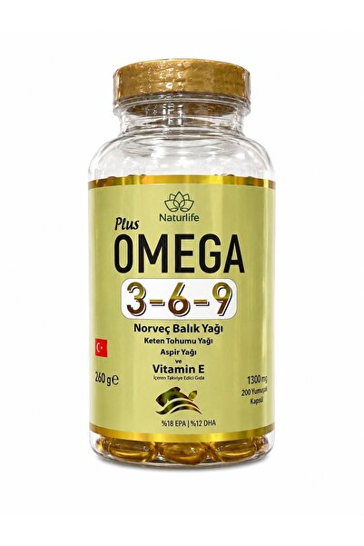 Naturlife Omega 3-6-9 Norveç Balık Yağı 1300 Mg 200 Softjel
