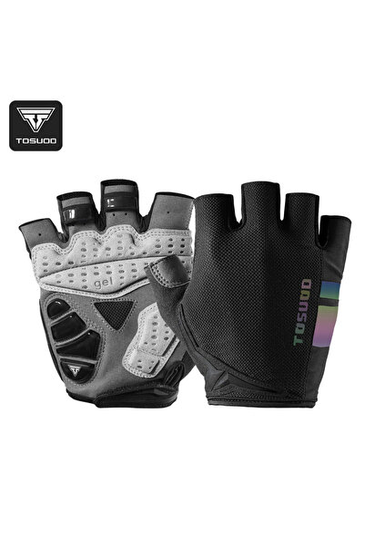 Choice1 M Black and rainbow TOSUOD Half Finger Cycling Gloves Anti-slip Shock...