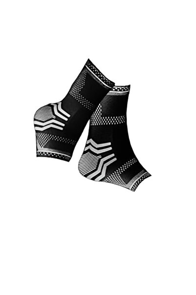 OEM Set 2 bandaje pentru glezna, textil, negru alb, marime M