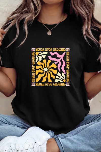 Sarah's Boutique Women's T-shirt – 100% cotton – Never Stop