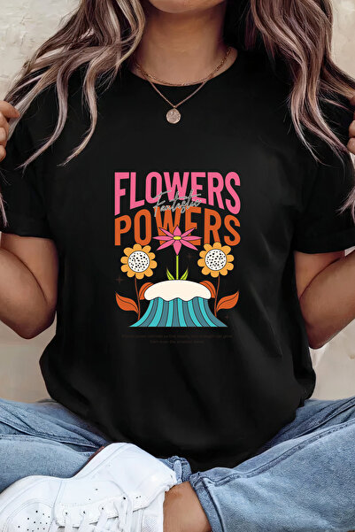Sarah's Boutique Women's T-shirt – 100% cotton – Flowers Powers