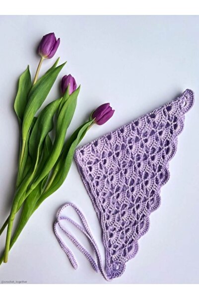 ARTTMACRAME Bandană din dantelă pentru femei, bandană din plasă