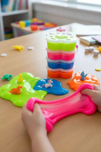 Miniso Sino Neon Slime Play Gel 140 Gr – Flexible and Fun Texture in a Box