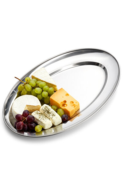 Orion Platou de servire oval din oțel inoxidabil 32x20 cm