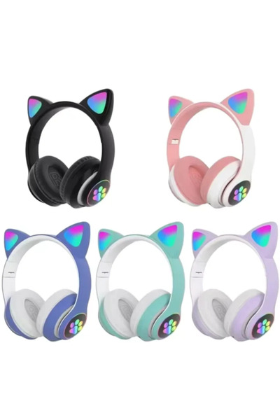 Tim Casti wireless STN-28 over-ear, Bluetooth 5.0, LED, microfon și radio FM