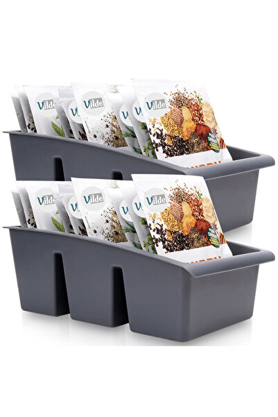 Orion Set organizator de condimente gri 25x15x9 cm, 2 bucăți