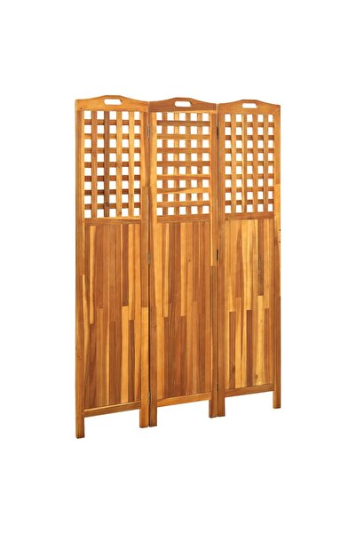 vidaxl Paravan de cameră cu 3 panouri, 121x2x170 cm, lemn masiv acacia