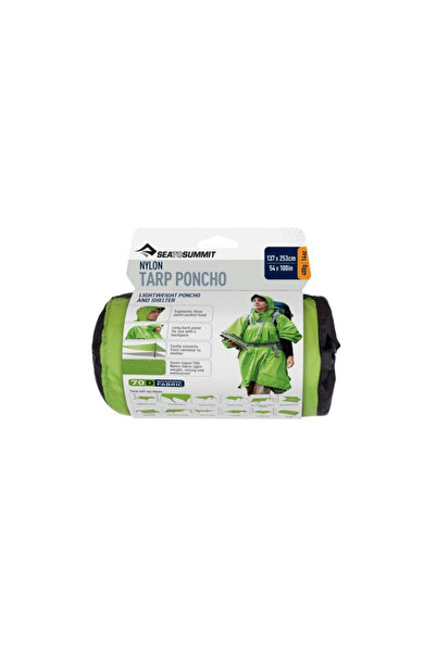 Sea to Summit Poncho de ploaie din nailon 70D, 253 cm, verde