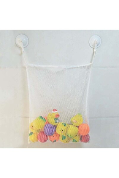 OEM Plasă Organizatoare pentru Jucării de Baie, Multicolor, cu Ventuze, 30x40cm