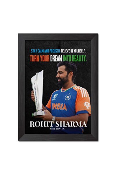 Signtouch Advertising Alayra Rohit Sharma Quotes Poster India T20 Cricket Wor...