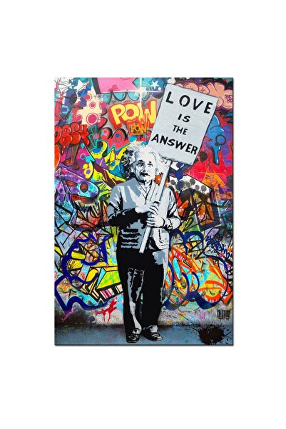 ALAYRA International Alayra Framed Art Einstein"Love is Answer" Canvas Print ...