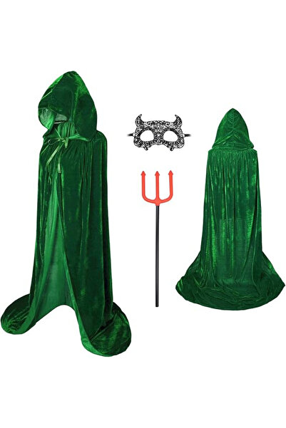 ZUCOS Costum de dracusor pentru Halloween, ZUCOS, verde, marime 100 cm
