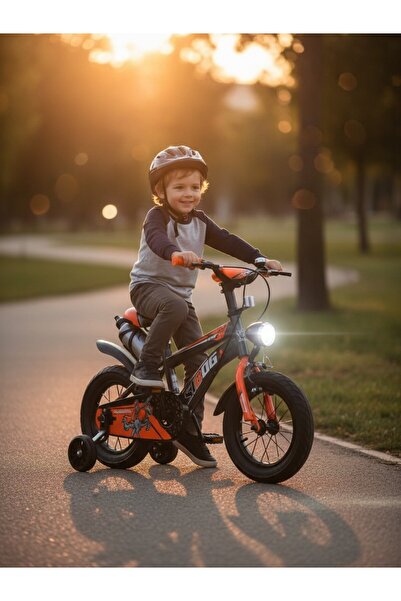 OEM Bicicletă Cu Pedale Pentru Copii, Varsta Recomandata 4-6 Ani, Roti 16 Inch, Roti Ajutatoare, Far luminos, Frane Fata–Spate, Aparatori De Lant