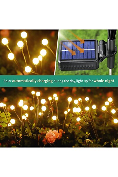 Generic VIGNUTO Solar Lights Outdoor Waterproof, 4 Packs 32LED, Solar Garden Lights, Patio Lights, Garden Decor, Patio Decor