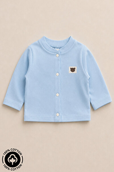 Miniel Unisex Baby Teddy Bear Crest Detailed 100% Cotton 3-12 Months Seasonal...