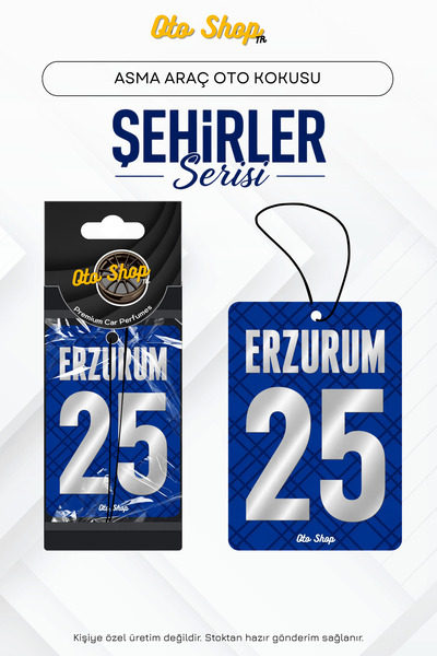 OTOSHOPTR ERZURUM 25 Şehir Kokuları Serisi Oto Araç Kokusu