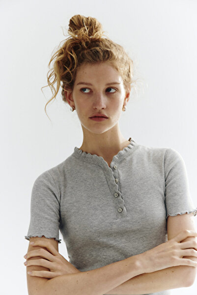 H&M Overloklu Jarse Üst